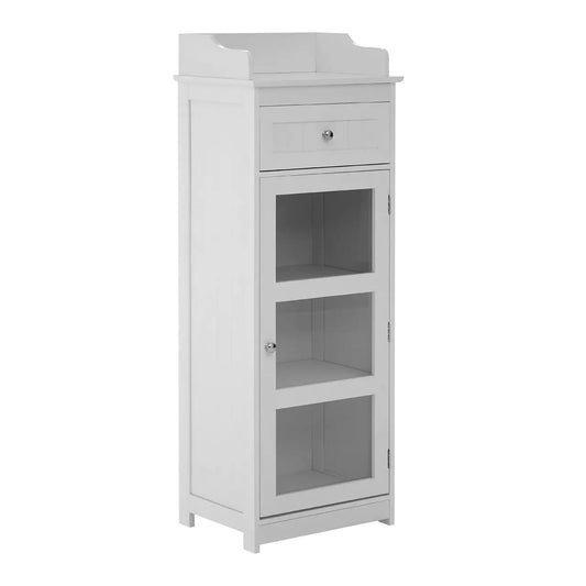 Portland Glass Door Floor Standing Cabinet