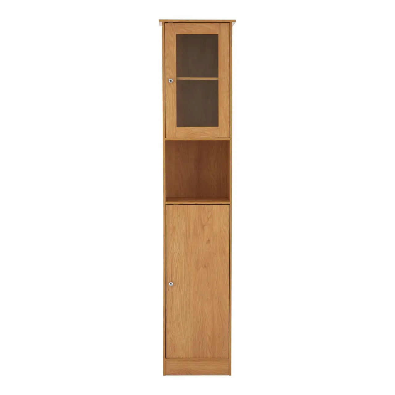 Portland Tall Oak Veneer Cabinet