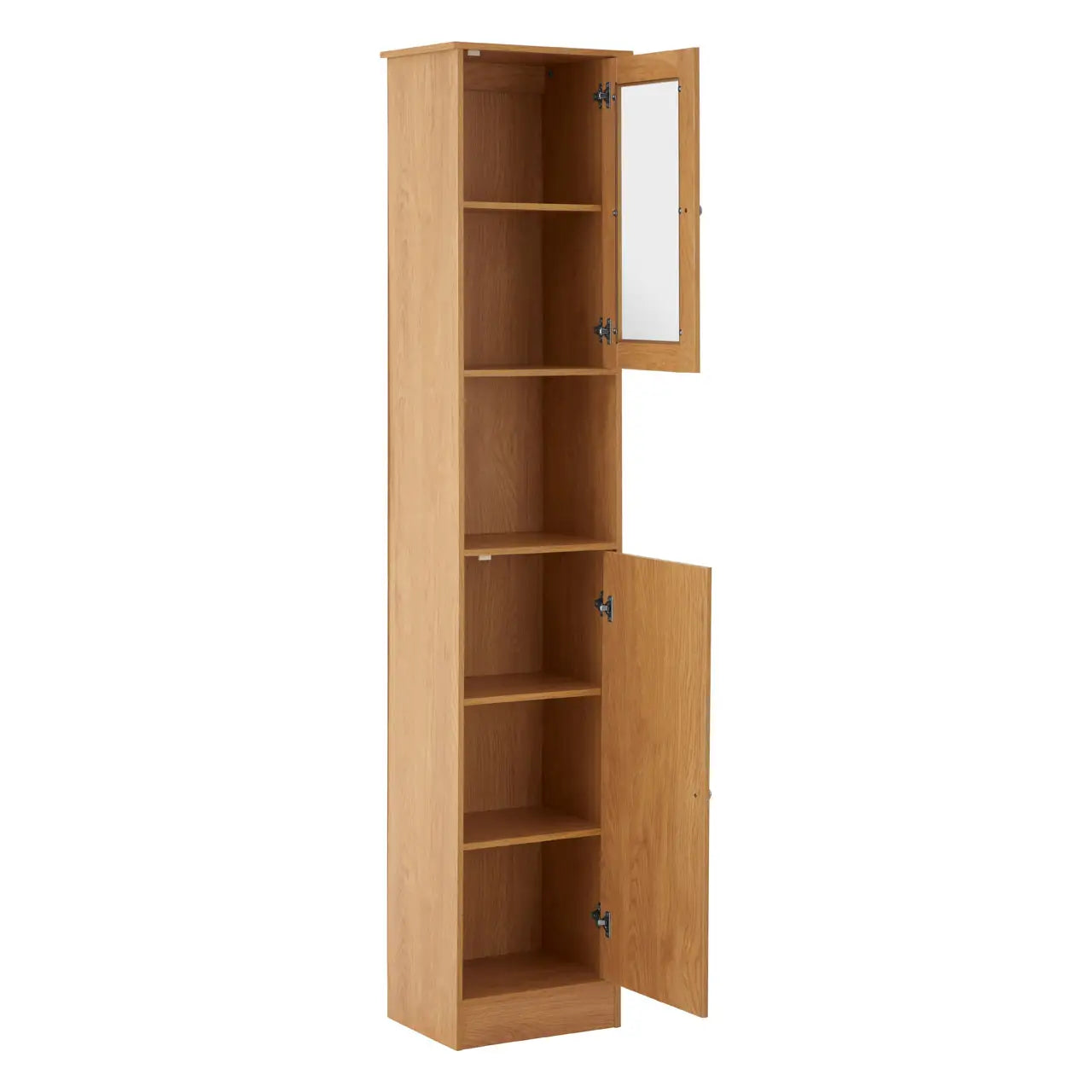 Portland Tall Oak Veneer Cabinet