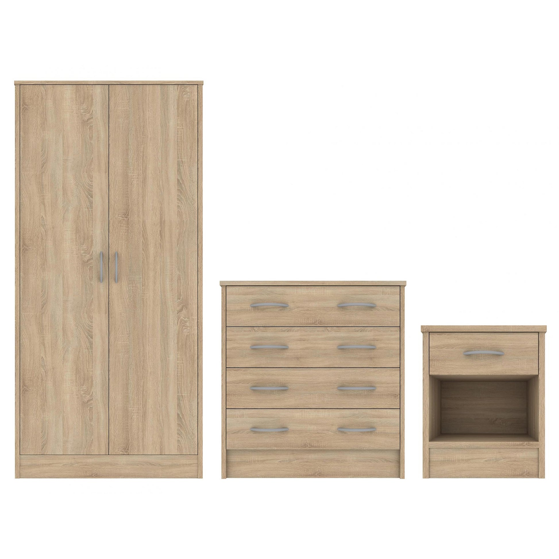 Wardrobe, Chest of Drawers and Bedside Unit