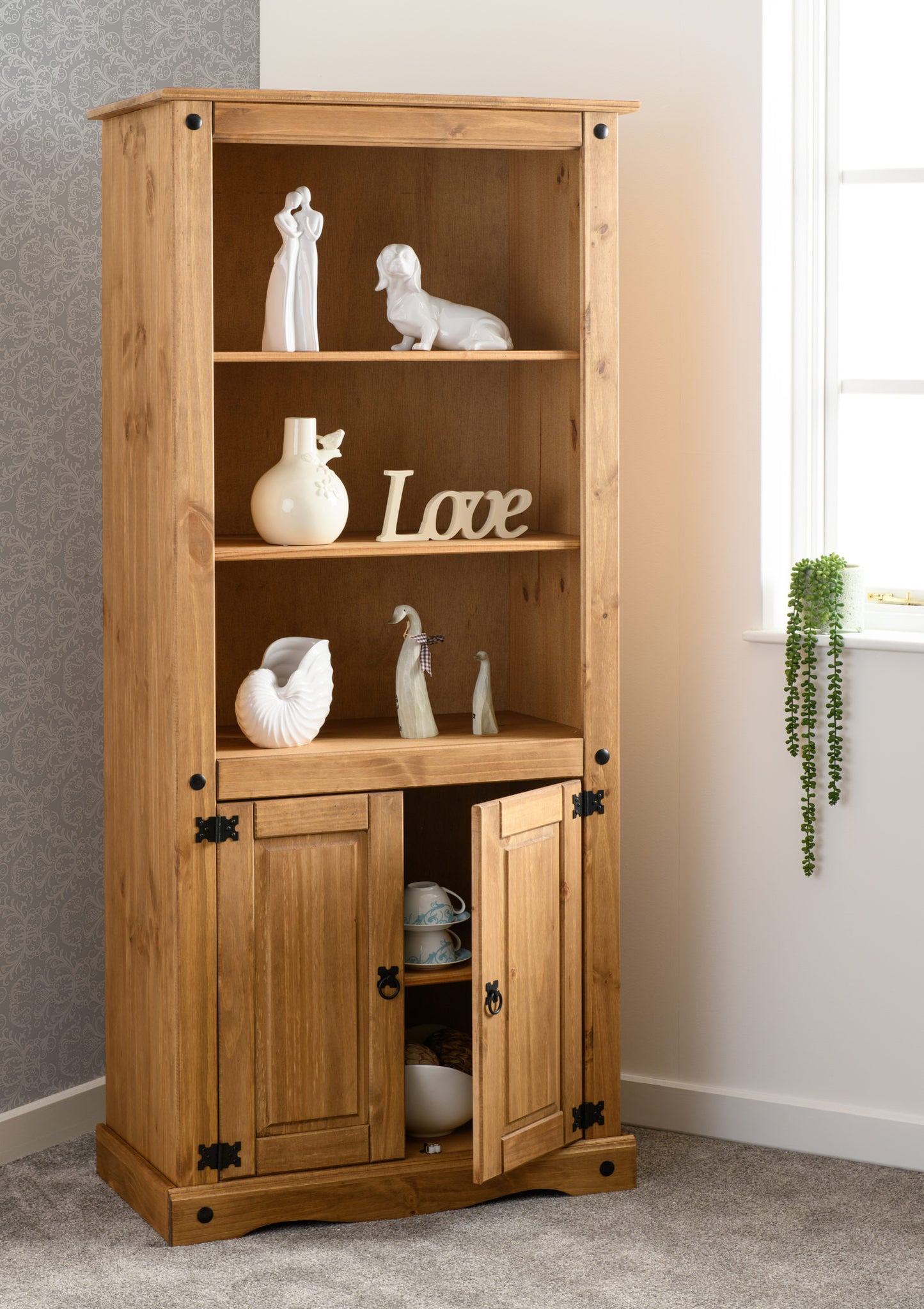 Corona 2 Door Display Bookcase