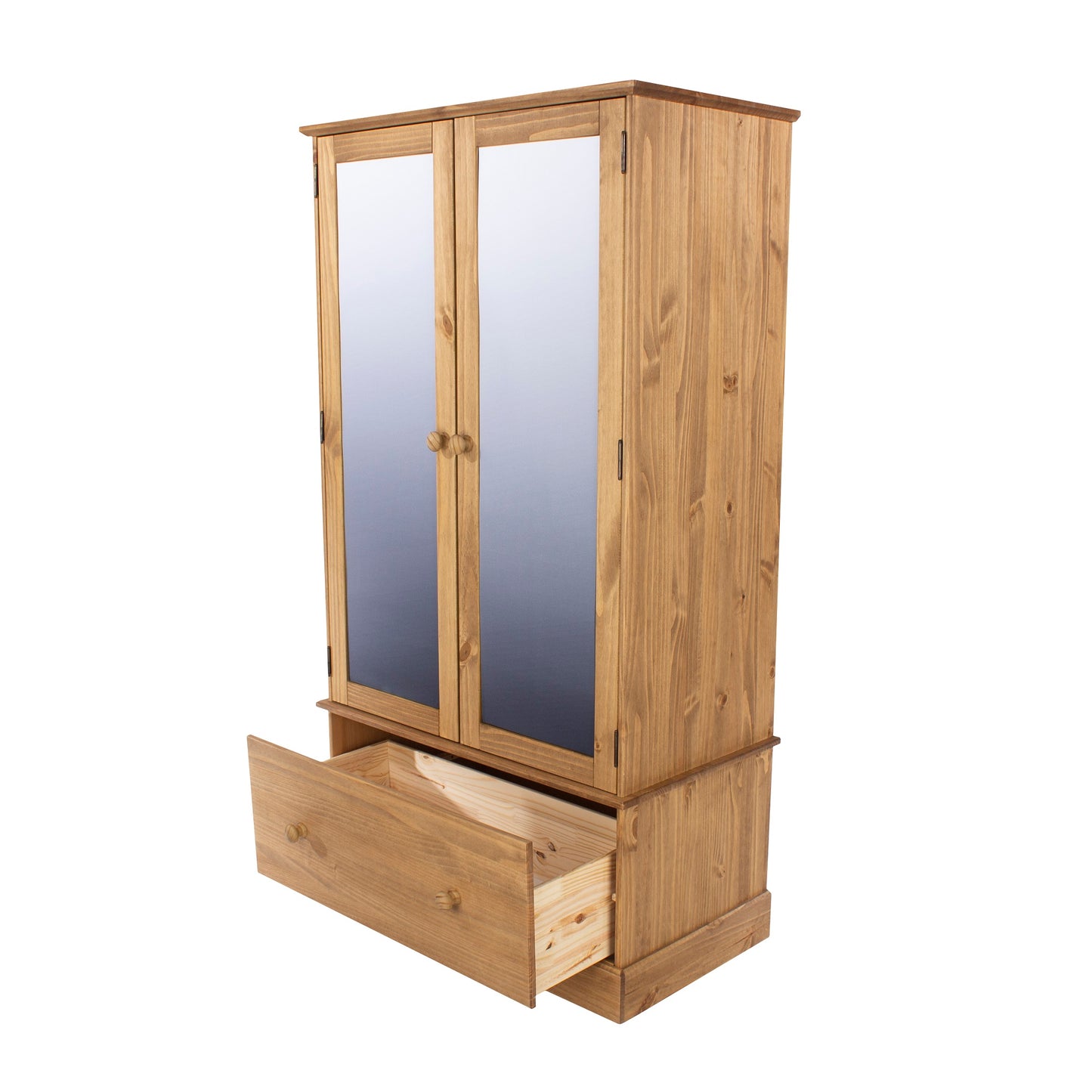 Mirrored Wardrobe with Drawer