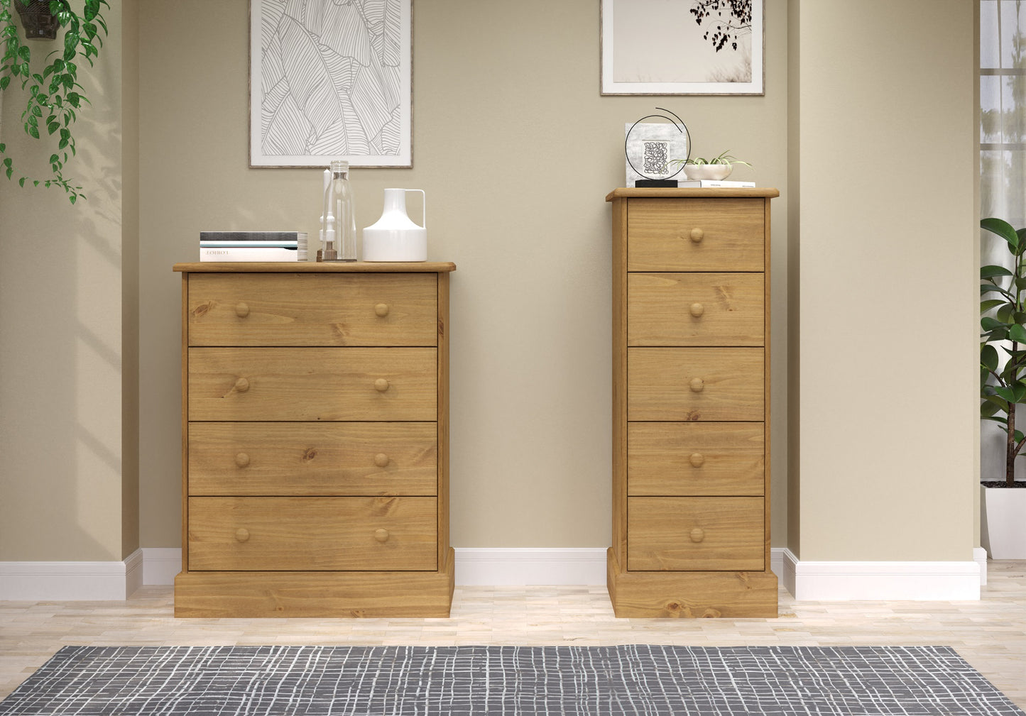 5 Drawer Narrow Chest Of Drawers
