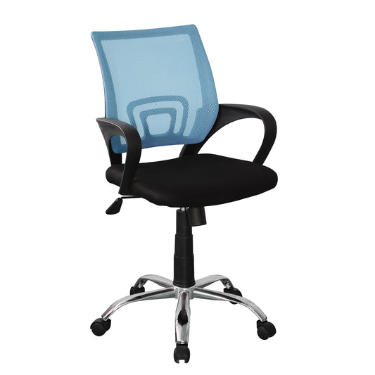 Loft Study Chair with Blue Mesh Black