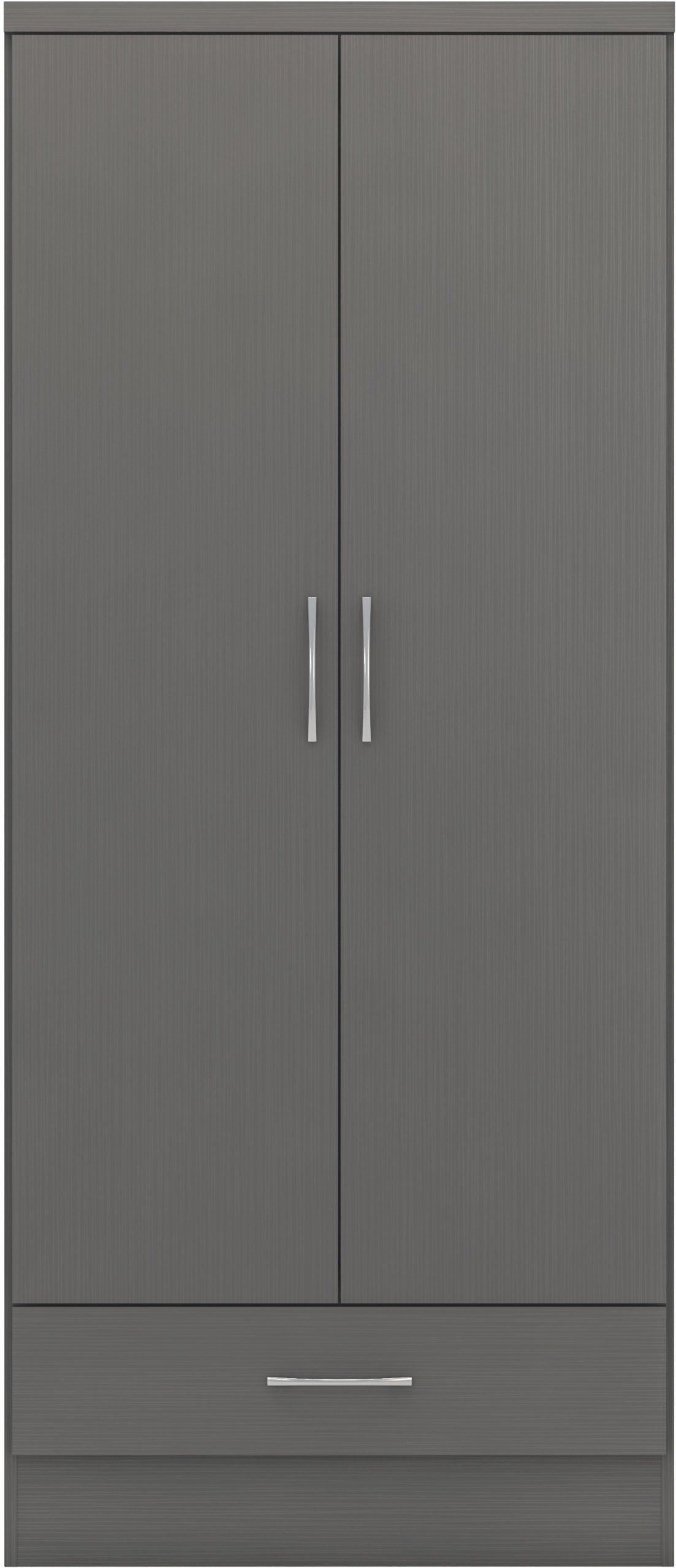 Nevada 2 Door 1 Drawer Wardrobe