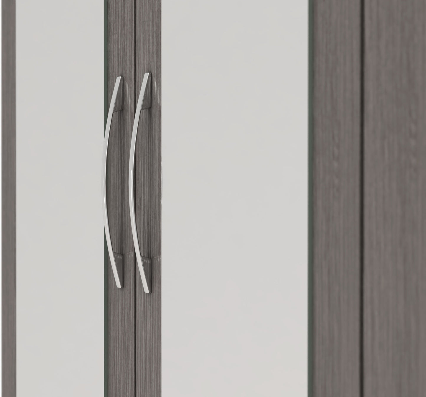 Nevada 3 Door 2 Drawer Mirrored Wardrobe