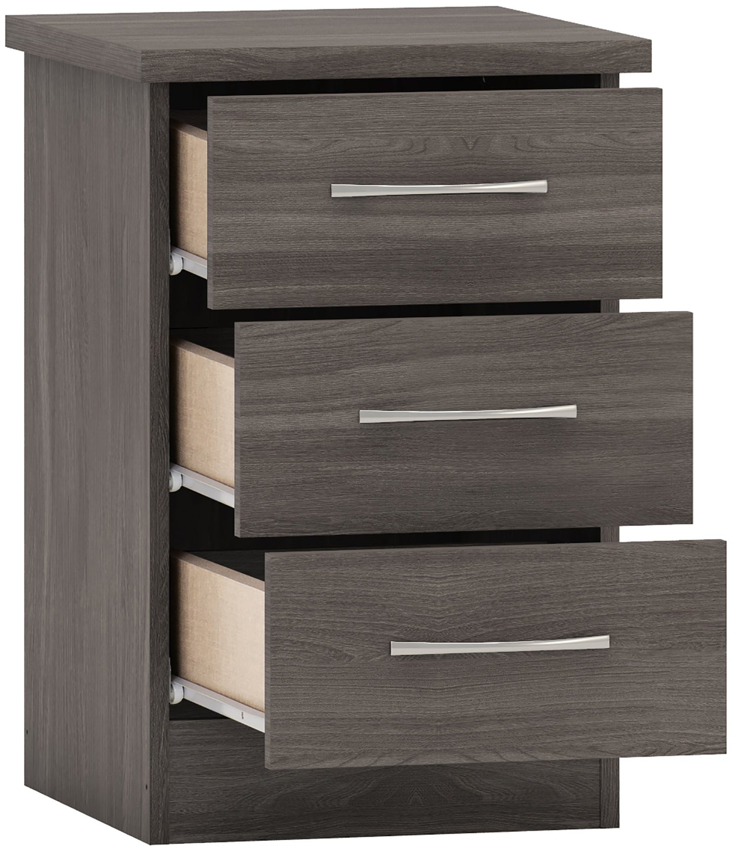 Nevada 3 Drawer Bedside Chest