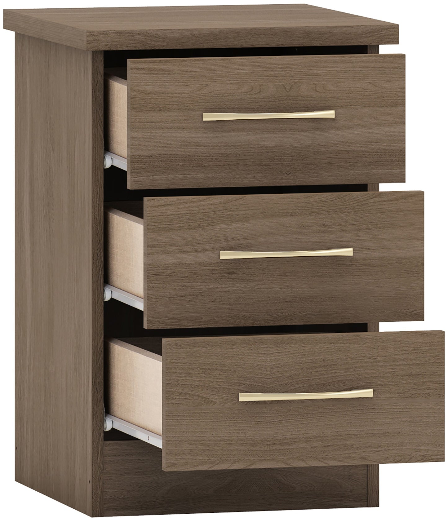 Nevada 3 Drawer Bedside Chest