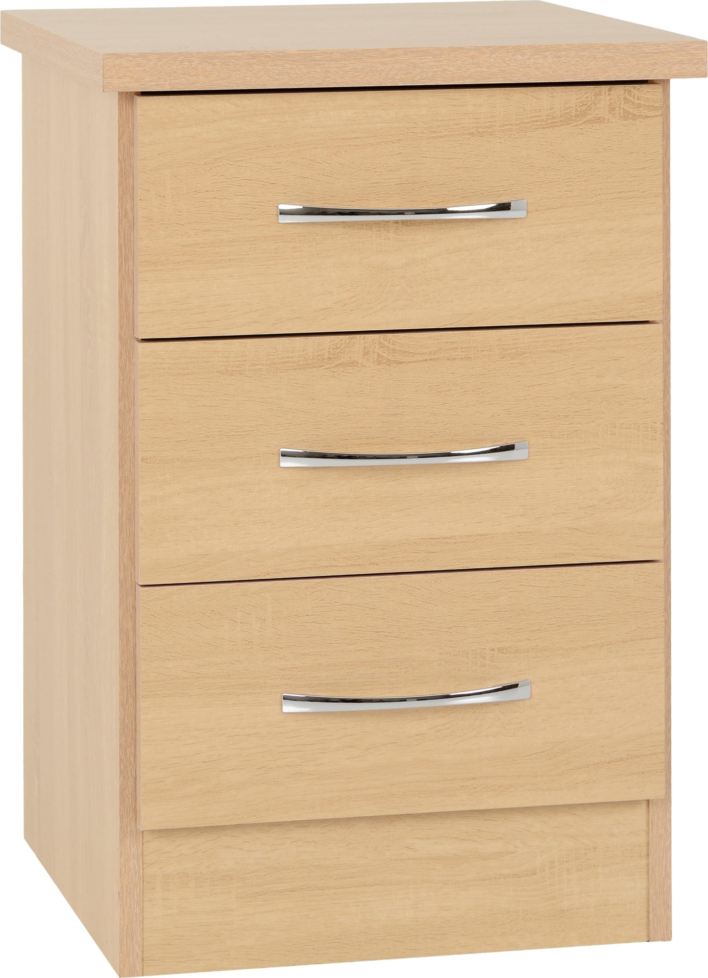 Nevada 3 Drawer Bedside Chest