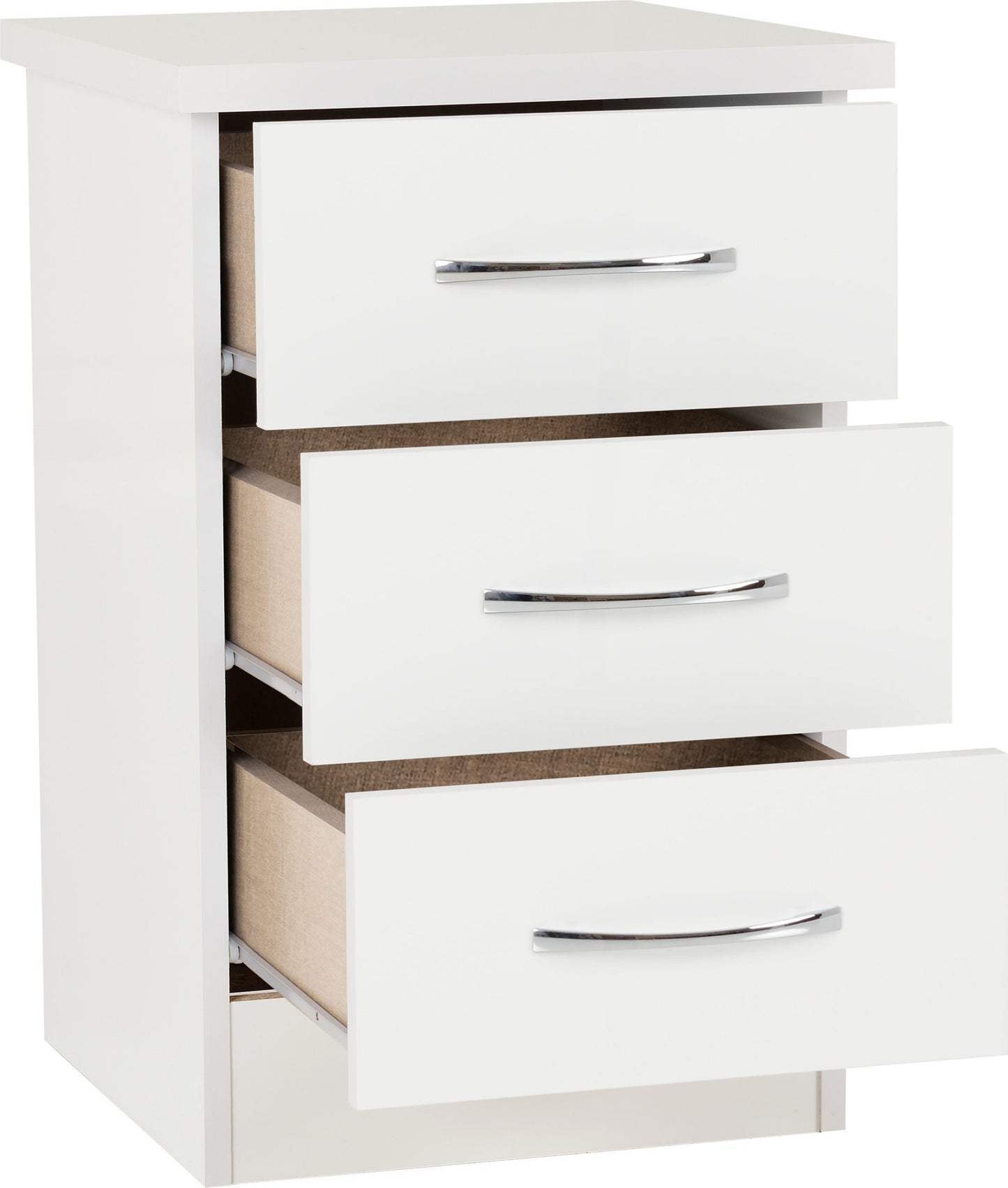 Nevada 3 Drawer Bedside Chest