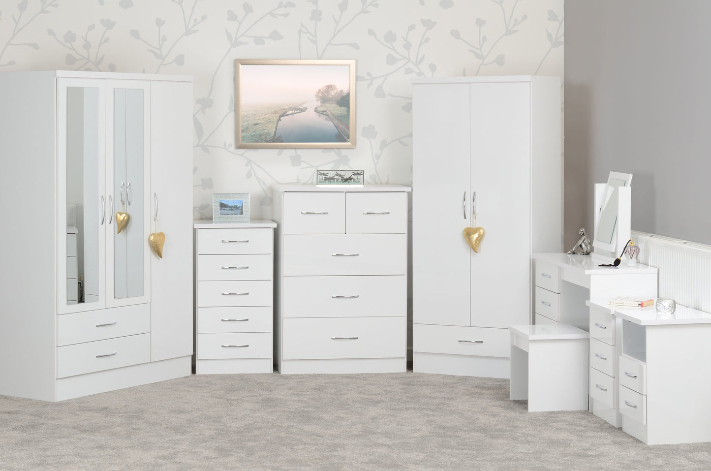 Nevada 4 Drawer Dressing Table Set
