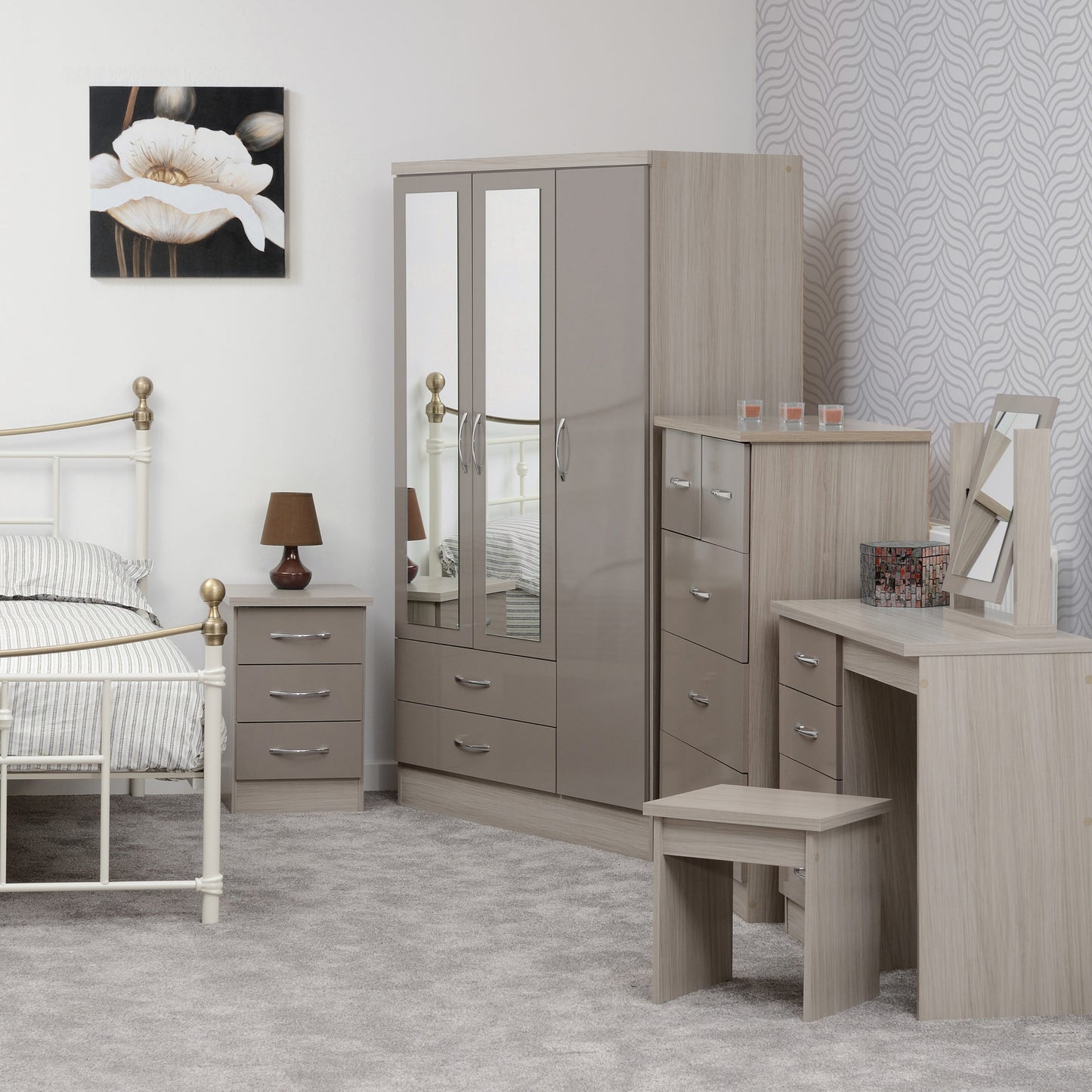Nevada 4 Drawer Dressing Table Set
