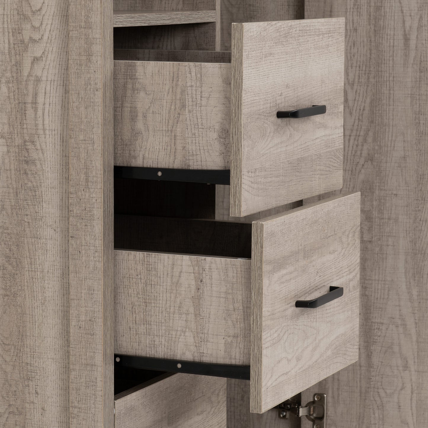 Oliver 1 Door 3 Drawer Open Shelf Wardrobe