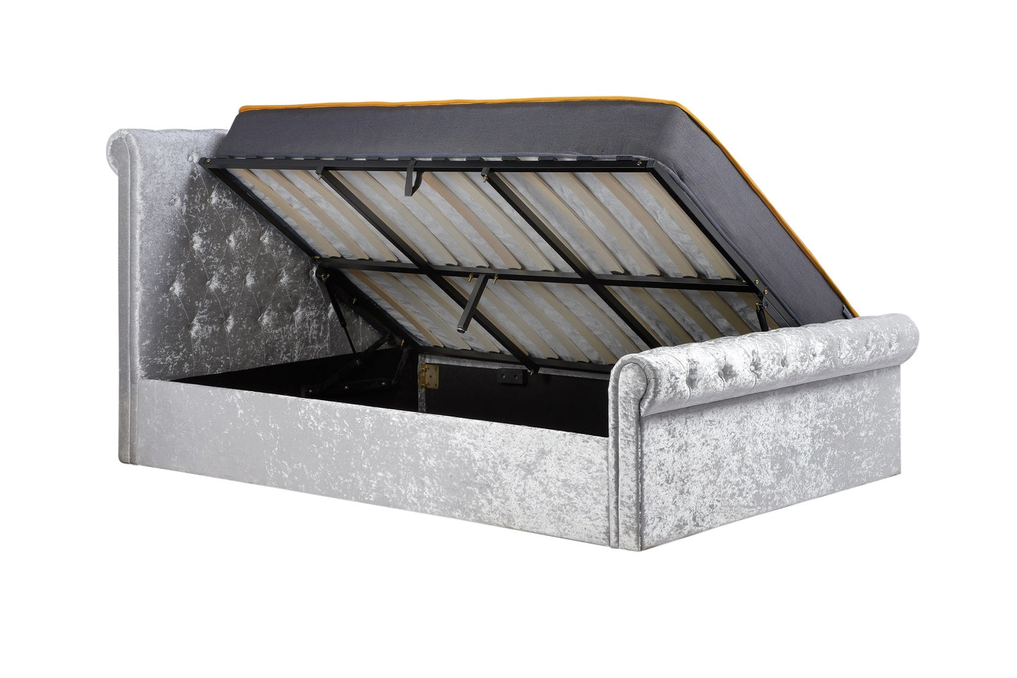 Velvet Ottoman Bed