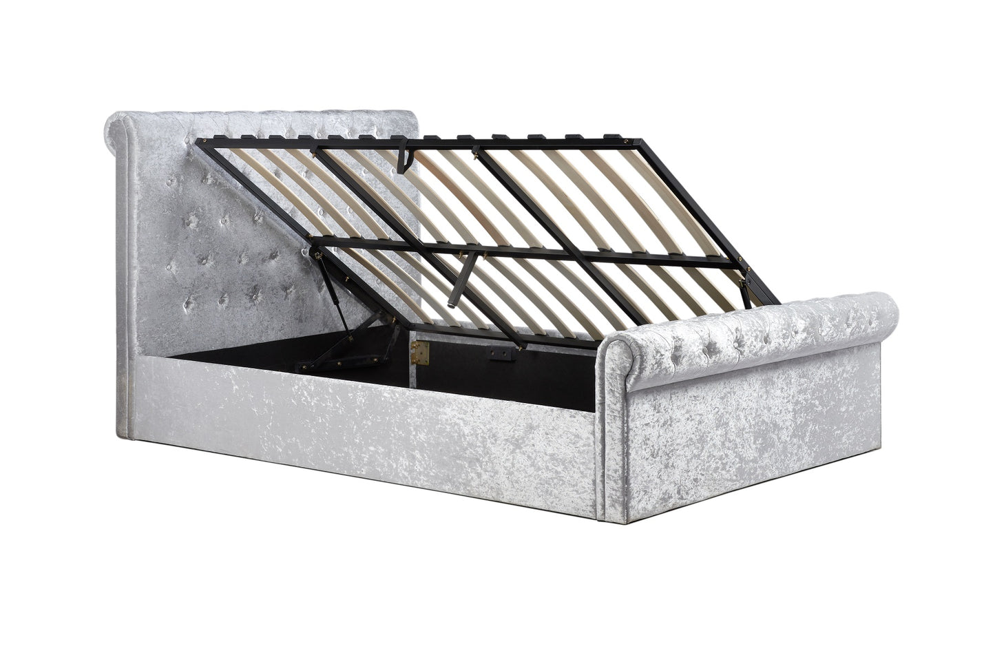 Velvet Ottoman Bed
