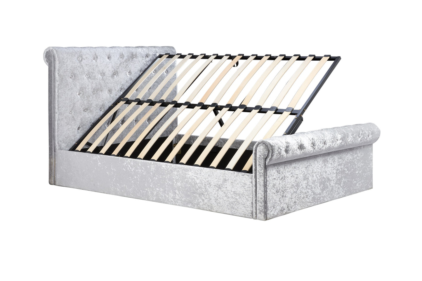 Velvet Ottoman Bed