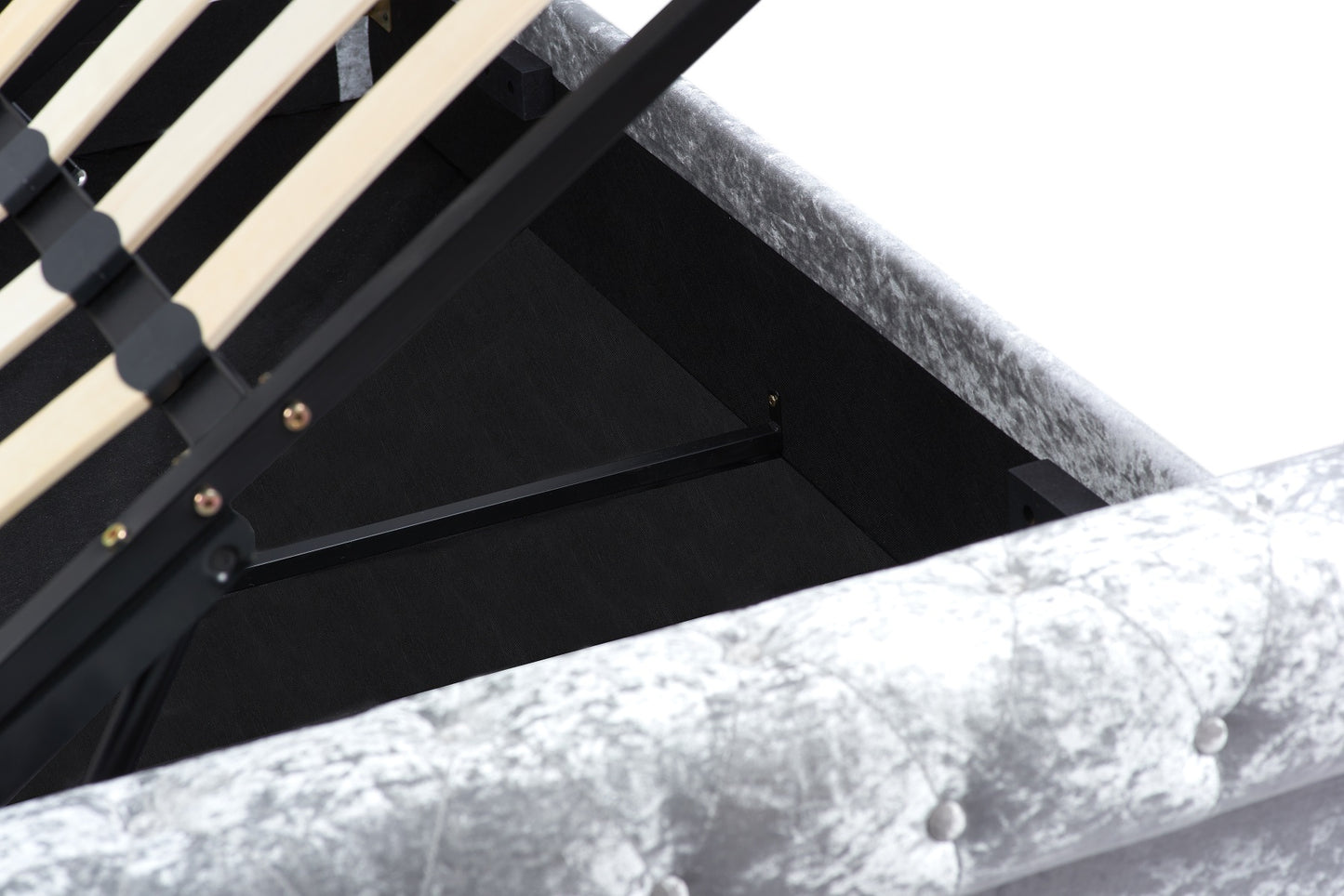 Velvet Ottoman Bed