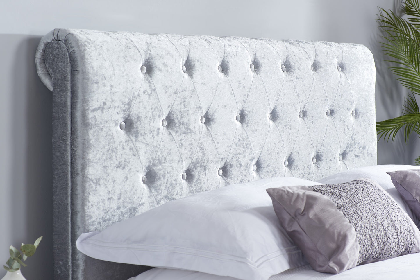 Velvet Ottoman Bed