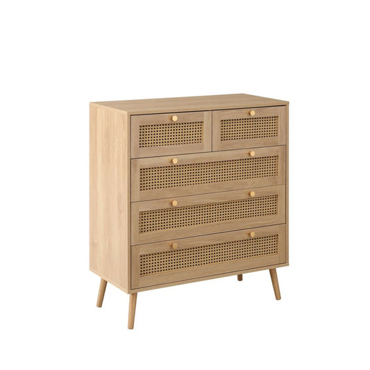 Croxley 5 Drawer Rattan Chest