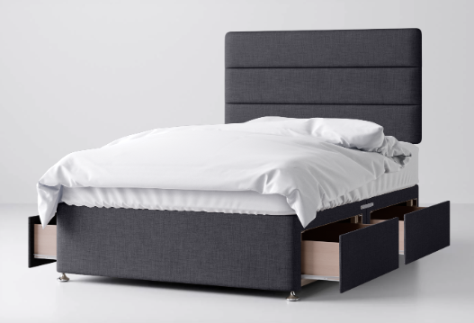 Divan Bed In Multiple Colours with 4 Drawers