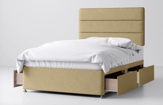 Divan Bed In Multiple Colours with 4 Drawers