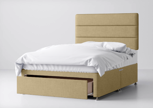 Divan Bed In Multiple Colours with End Drawer