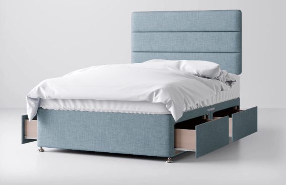 Divan Bed In Multiple Colours with 4 Drawers