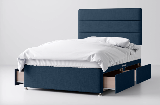 Divan Bed In Multiple Colours with 4 Drawers