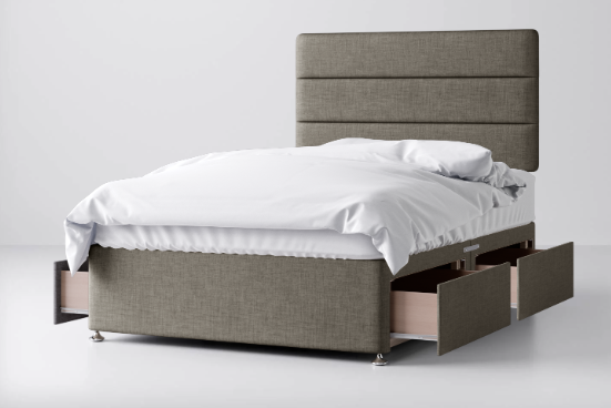 Divan Bed In Multiple Colours with 4 Drawers