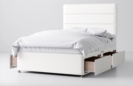 Divan Bed In Multiple Colours with 4 Drawers