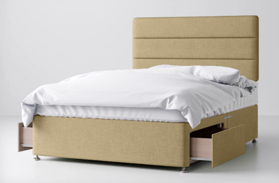Divan Bed In Multiple Colours with 2 Drawers either Side