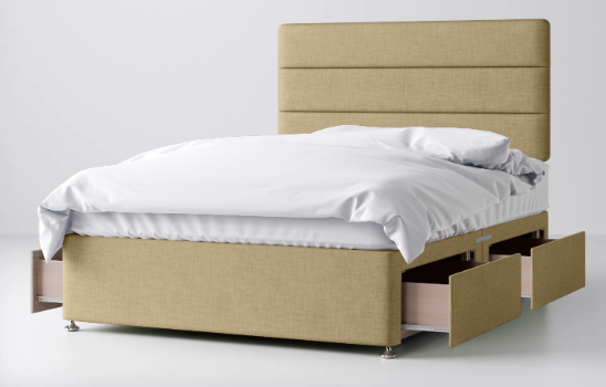 Divan Bed In Multiple Colours with 4 Drawers