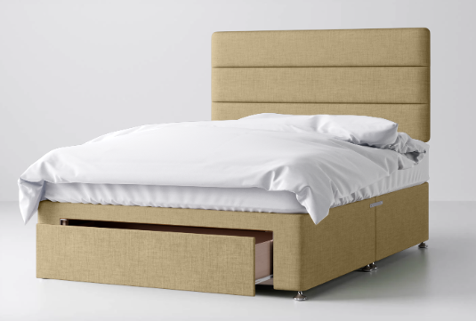 Divan Bed In Multiple Colours with End Drawer