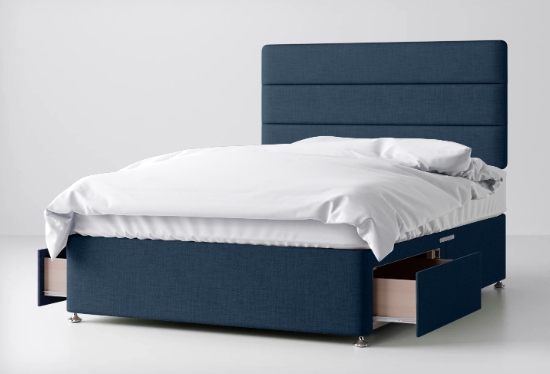 Divan Bed In Multiple Colours with 2 Drawers either Side