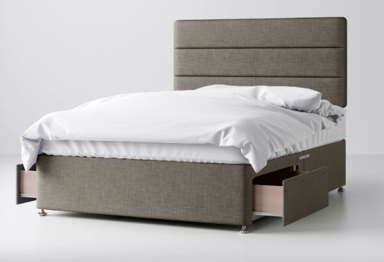 Divan Bed In Multiple Colours with 2 Drawers either Side