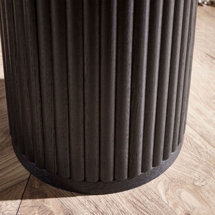 Louis Black Fluted Drinks Table