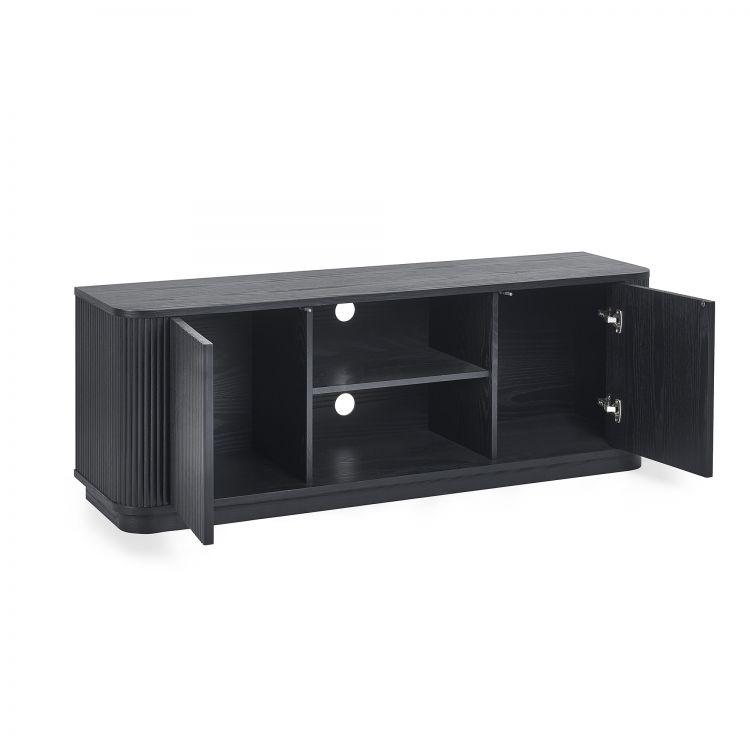 Louis Black Fluted TV Unit