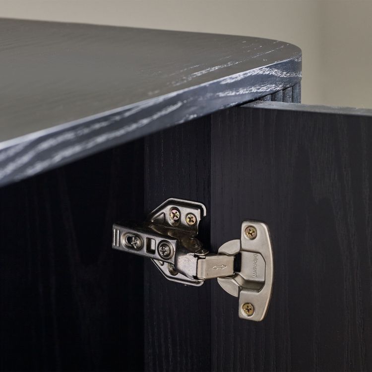 Louis Black Fluted TV Unit