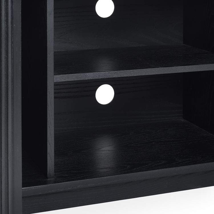 Louis Black Fluted TV Unit