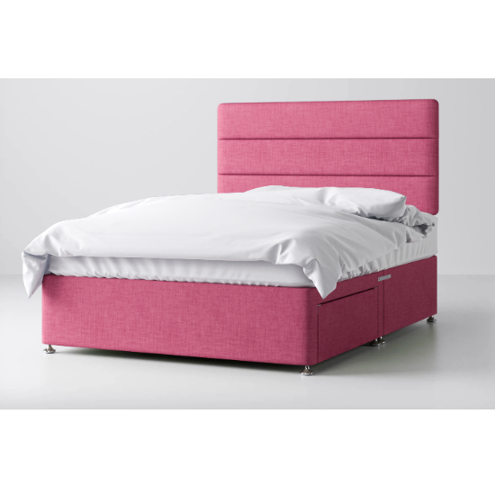 Divan Bed In Multiple Colours with 2 Drawers either Side