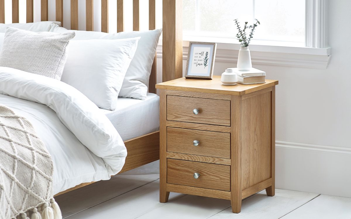 Mallory 3 Drawer Bedside Unit