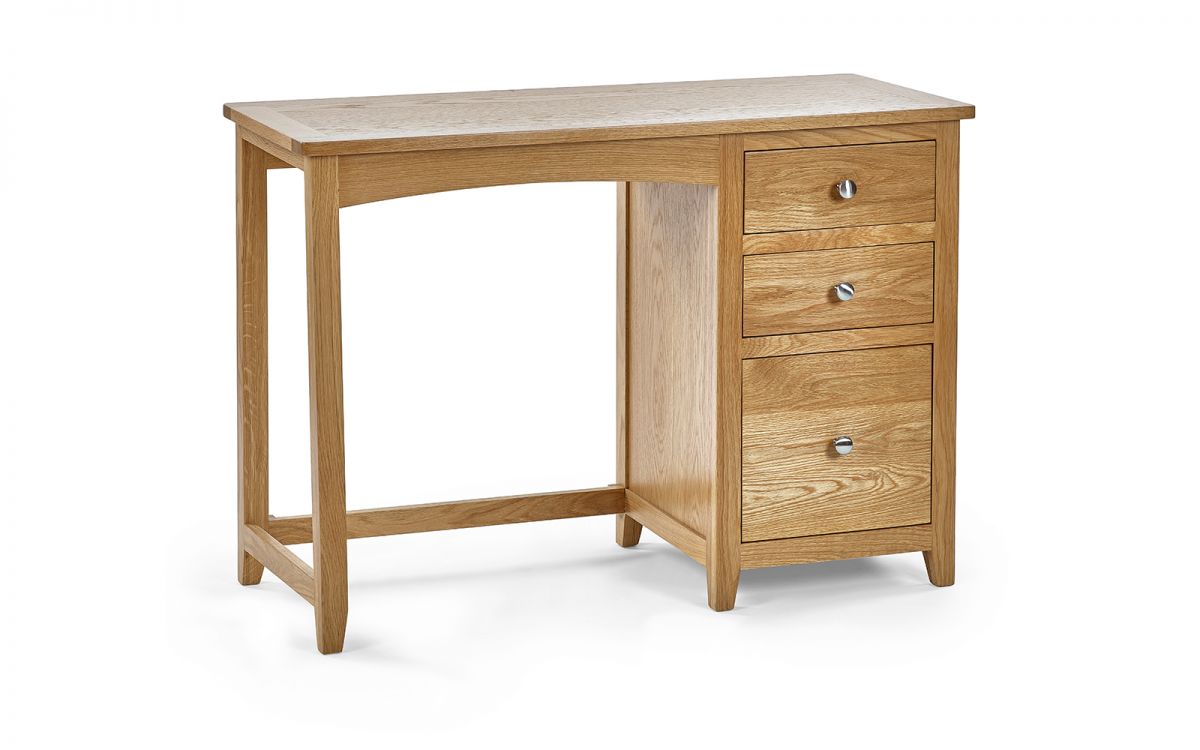 Mallory Single Pedestal Dressing Table with Stool