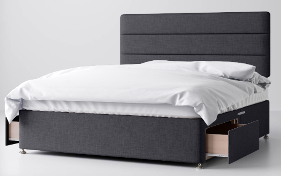 Divan Bed In Multiple Colours with 2 Drawers either Side