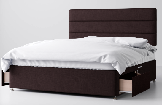 Divan Bed In Multiple Colours with 2 Drawers either Side