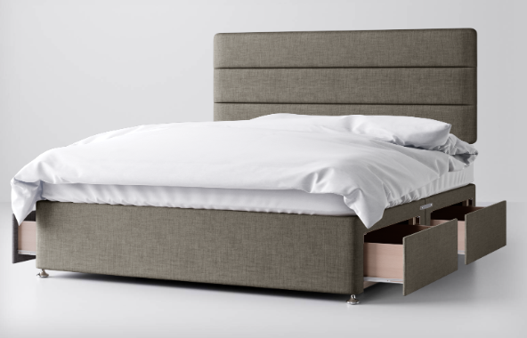 Divan Bed In Multiple Colours with 4 Drawers