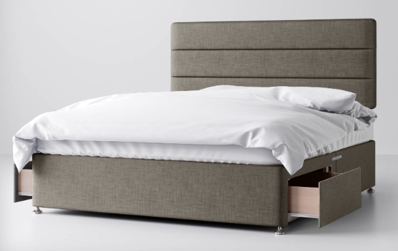 Divan Bed In Multiple Colours with 2 Drawers either Side