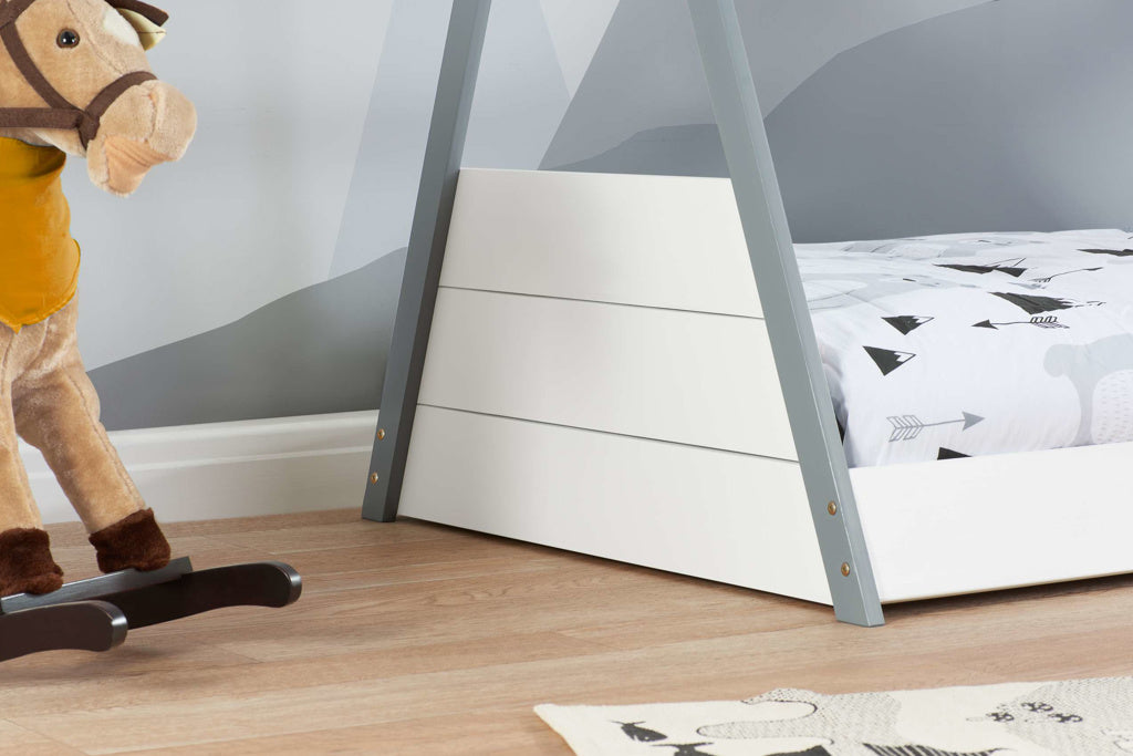 Teepee Bed White & Grey