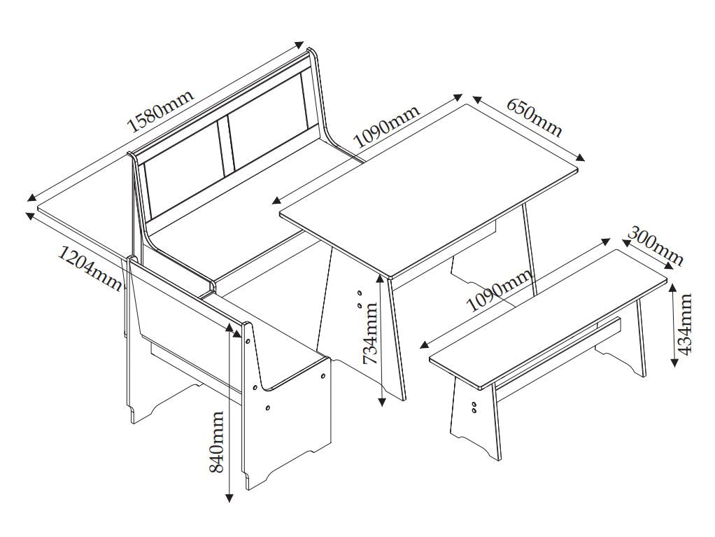 Extending Dining Table & Chairs