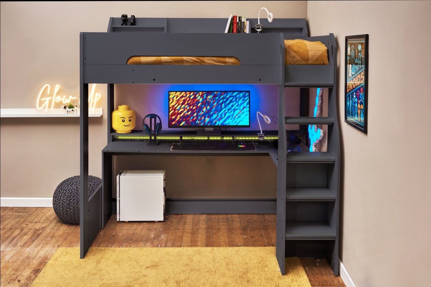 Gaming Bed in Anthracite