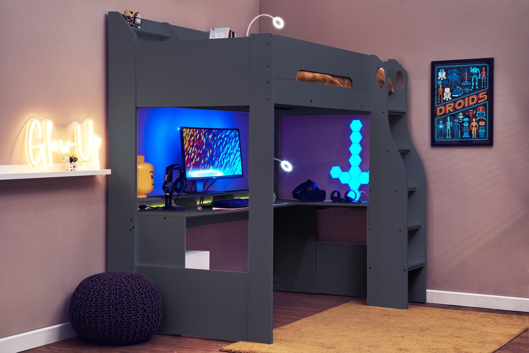 Gaming Bed in Anthracite